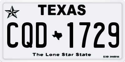TX license plate CQD1729