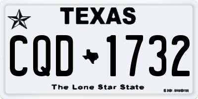 TX license plate CQD1732