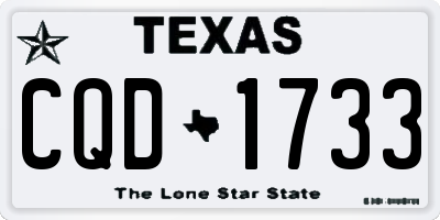 TX license plate CQD1733