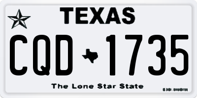 TX license plate CQD1735