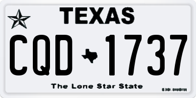 TX license plate CQD1737