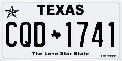 TX license plate CQD1741