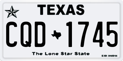 TX license plate CQD1745