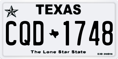 TX license plate CQD1748