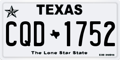 TX license plate CQD1752