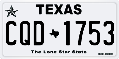 TX license plate CQD1753