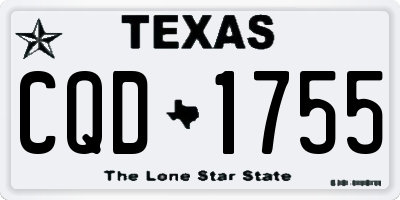 TX license plate CQD1755