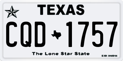 TX license plate CQD1757