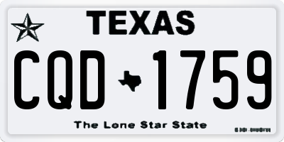 TX license plate CQD1759