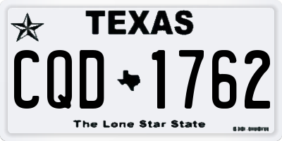 TX license plate CQD1762