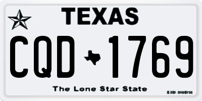 TX license plate CQD1769