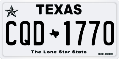 TX license plate CQD1770