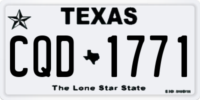 TX license plate CQD1771