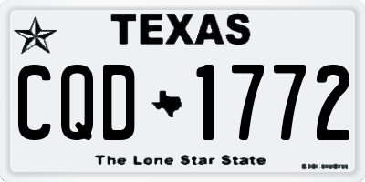 TX license plate CQD1772