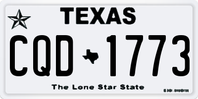 TX license plate CQD1773