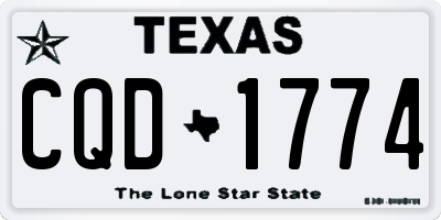 TX license plate CQD1774