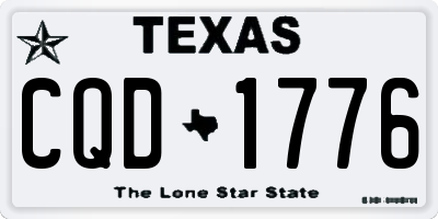 TX license plate CQD1776