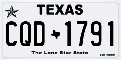 TX license plate CQD1791