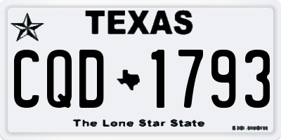 TX license plate CQD1793