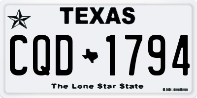 TX license plate CQD1794