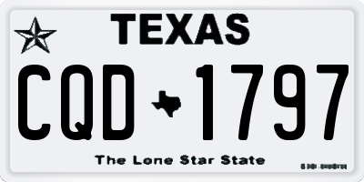 TX license plate CQD1797