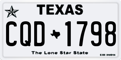 TX license plate CQD1798