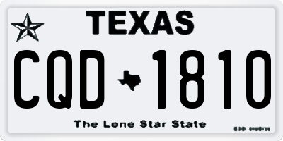 TX license plate CQD1810