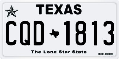 TX license plate CQD1813