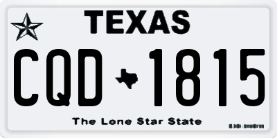 TX license plate CQD1815