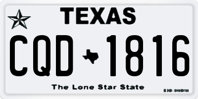 TX license plate CQD1816