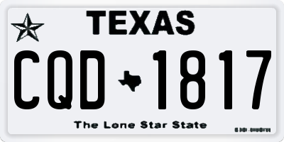 TX license plate CQD1817