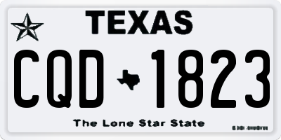 TX license plate CQD1823