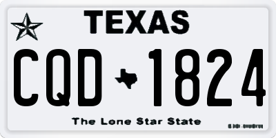 TX license plate CQD1824