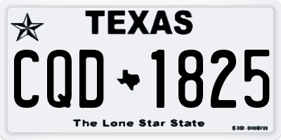TX license plate CQD1825
