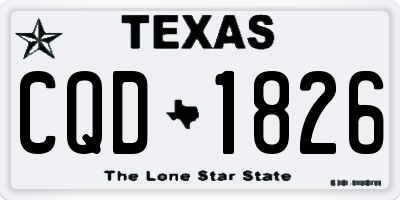TX license plate CQD1826