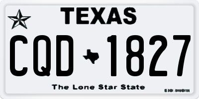 TX license plate CQD1827