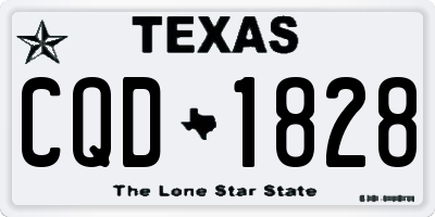 TX license plate CQD1828