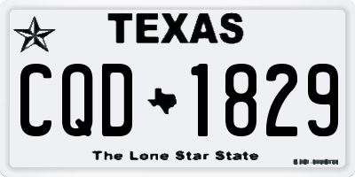TX license plate CQD1829