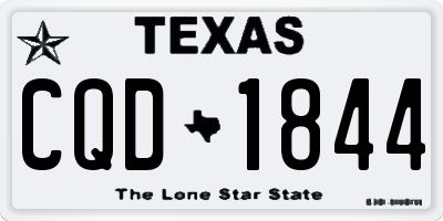 TX license plate CQD1844
