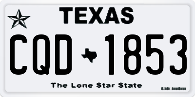 TX license plate CQD1853