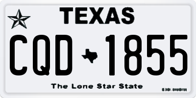 TX license plate CQD1855