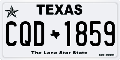TX license plate CQD1859