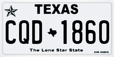 TX license plate CQD1860