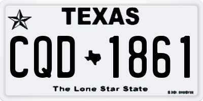 TX license plate CQD1861