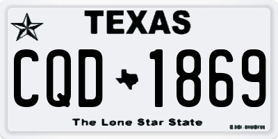 TX license plate CQD1869