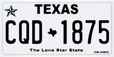 TX license plate CQD1875