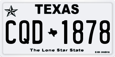 TX license plate CQD1878