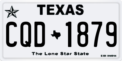 TX license plate CQD1879