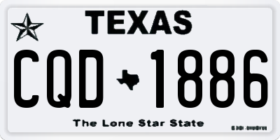 TX license plate CQD1886