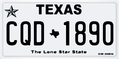 TX license plate CQD1890